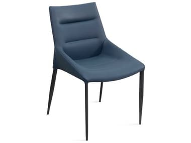 Whiteline Modern Living Kaya Blue Faux Leather Armless Dining Chair Set of 2 WMLDC1843NVY