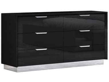 Whiteline Modern Living Navi 6-Drawers Double Dresser WMLDR1354BLK