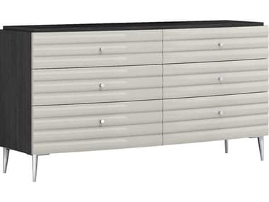 Whiteline Modern Living Pino 6-Drawers Gray Double Dresser WMLDR1752DGRYLGRY