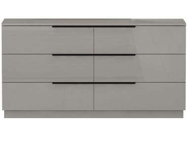 Whiteline Modern Living Damien 6-Drawers Gray Double Dresser WMLDR2022LGRYBLK