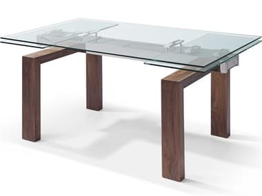 Whiteline Modern Living Davy Rectangular Glass Brown Dining Table WMLDT1256WLT
