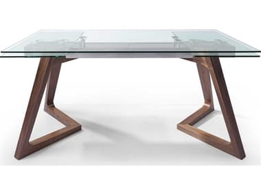 Whiteline Modern Living Delta Rectangular Glass Brown Dining Table WMLDT1276WLT