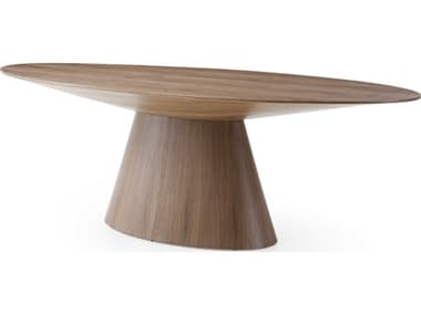 Whiteline Modern Living Bruno Oval Wood Brown Dining Table WMLDT1474WLT