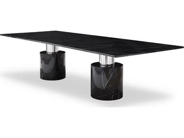 Whiteline Modern Living Geneva Rectangular Marble Black Dining Table WMLDT1640BLK