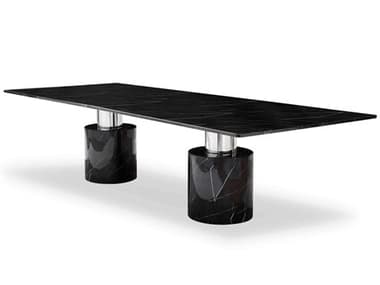 Whiteline Modern Living Geneva Rectangular Marble Black Dining Table WMLDT1640XLBLK