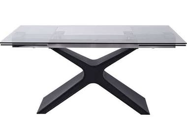 Whiteline Modern Living West Rectangular Glass Black Dining Table WMLDT1716BLK