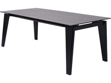 Whiteline Modern Living Theo Rectangular Ceramic Black Dining Table WMLDT1718BLK