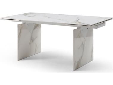 Whiteline Modern Living Georgia Rectangular Ceramic White Dining Table WMLDT1930WHT