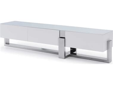 Whiteline Modern Living Blake 91" White Media Console WMLEC1439WHT