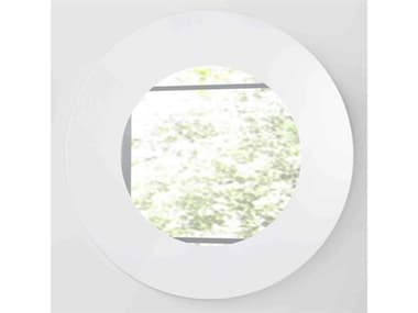 Whiteline Modern Living Delaney White Round Wall Mirror WMLMR1408WHT