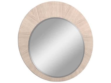 Whiteline Modern Living Waves Waves Beige Round Wall Mirror WMLMR1753BEI