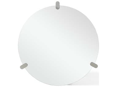 Whiteline Modern Living Anaconda Silver Round Wall Mirror WMLMR2035RSLVNKL
