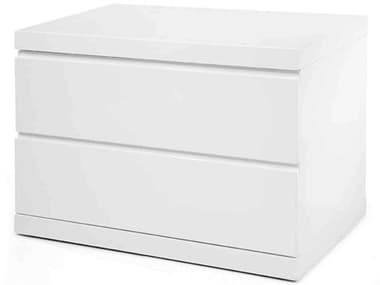 Whiteline Modern Living Anna 2-Drawers Nightstand WMLNS1207LWHT