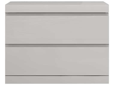 Whiteline Modern Living Anna 2-Drawers Gray Nightstand WMLNS1207SLGRY