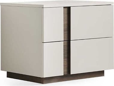 Whiteline Modern Living Romina 2-Drawers Gray Walnut Wood Nightstand WMLNS2020LLGRYWLT