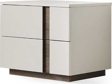 Whiteline Modern Living Romina 2-Drawers Gray Walnut Wood Nightstand WMLNS2020RLGRYWLT