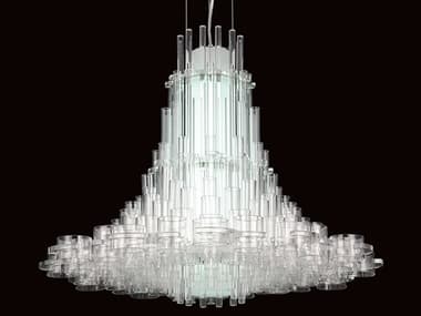 Whiteline Modern Living Sasha White Clear Tiered Chandelier WMLPL1504