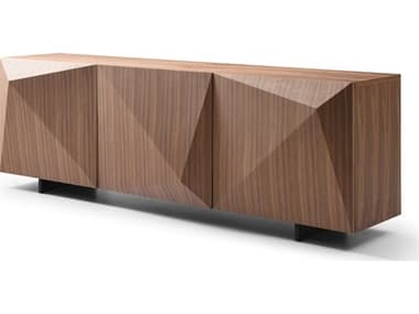 Whiteline Modern Living Geneva 87" Walnut Wood Brown Sideboard WMLSB1640WLT