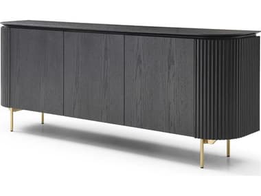 Whiteline Modern Living Heidi 79" Oak Wood Black Sideboard WMLSB1842BLK
