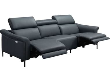 Whiteline Modern Living Martine Blue Leather Sofa WMLSO2053LBLU