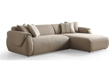 Whiteline Modern Living Flore Brown Upholstered Sectional Sofa WMLSR2048FTAU