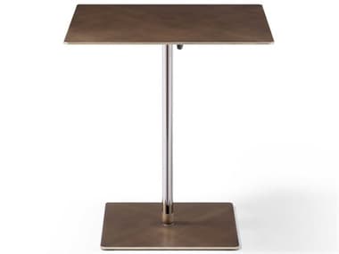 Whiteline Modern Living Karley Square Metal Brushed Bronze End Table WMLST1876BRZ