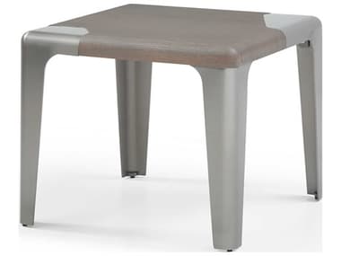 Whiteline Modern Living Elena Square Wood Grey Brushed Nickel End Table WMLST2029GRY
