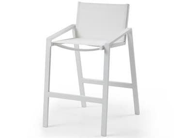 Whiteline Modern Living Outdoor Rio White Aluminum Sling Bar Stool WMOBS1593WHT