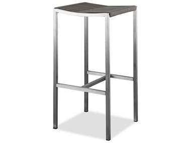 Whiteline Modern Living Outdoor Stone Brown Aluminum Rope Bar Stool WMOBS1597NBAC