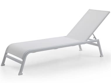 Whiteline Modern Living Outdoor Sunset White Aluminum Sling Lounge Chair WMOCL1568WHT