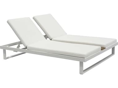 Whiteline Modern Living Outdoor Sandy White Aluminum Cushion Lounge Chair WMOCL1572WHT