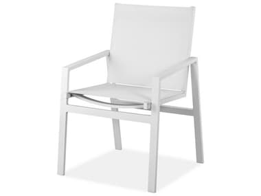Whiteline Modern Living Outdoor Rio White Aluminum Sling Dining Chair WMODAC1593WHT