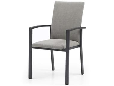 Whiteline Modern Living Outdoor Doris Grey Aluminum Cushion Dining Chair WMODAC1836GRY