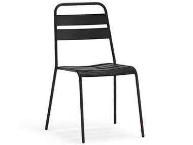 Whiteline Modern Living Outdoor Belle Dark Grey Aluminum Metal Dining Chair WMODC1678GRY