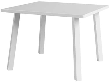 Whiteline Modern Living Outdoor Rio White Aluminum Square Dining Table WMODT1593SWHT
