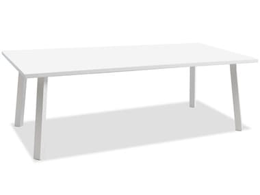 Whiteline Modern Living Outdoor Rio White Aluminum Rectangular Dining Table WMODT1593WHT