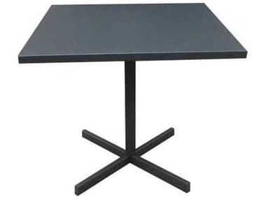 Whiteline Modern Living Outdoor Belle Grey Aluminum Square Dining Table WMODT1679GRY