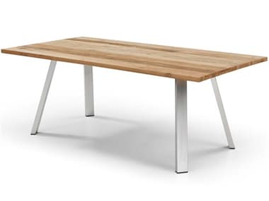 Whiteline Modern Living Outdoor Rhea Brown Wood Rectangular Dining Table WMODT1834WLT
