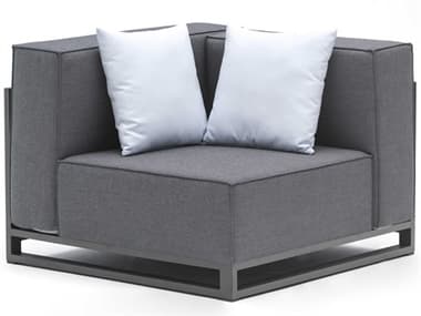 Whiteline Modern Living Outdoor Sensation Dark Grey Fabric Cushion Lounge Chair WMOMC1701GRY