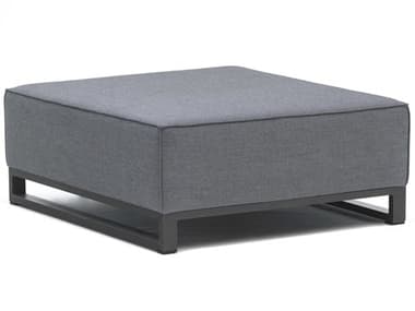 Whiteline Modern Living Outdoor Sensation Dark Grey Fabric Cushion Ottoman WMOOT1701GRY