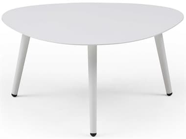 Whiteline Modern Living Outdoor Rowan White Aluminum End Table WMOST1601LWHT