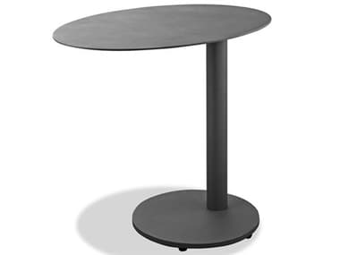 Whiteline Modern Living Outdoor Colton Grey Aluminum Oval End Table WMOST1608GRY