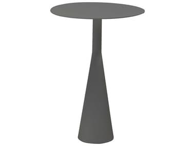 Whiteline Modern Living Outdoor Ireland Grey Aluminum Round End Table WMOST1733LCMT