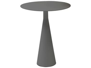 Whiteline Modern Living Outdoor Ireland Grey Aluminum Round End Table WMOST1733MCMT