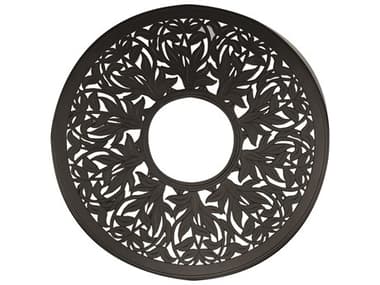 Woodard Cast Aluminum Napa 60'' Wide Round Fire Table Top with Burner Cover WR03160FP