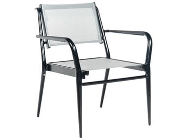 Woodard Daytona Sling Aluminum Stackable Dining Arm Chair WR120417