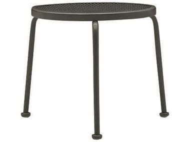 Woodard Wrought Iron Mesh 17'' Wide Round Stackable End Table WR190156