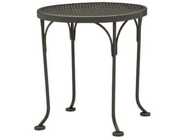 Woodard Wrought Iron Mesh 17'' Wide Round End Table WR190193