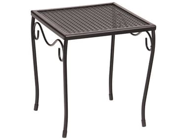 Woodard Wrought Iron Mesh 12'' Square Small End Table WR190212