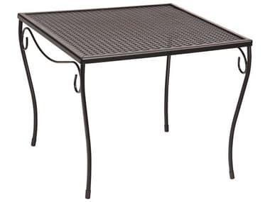 Woodard Wrought Iron Mesh 19'' Wide Square Large End Table WR190214